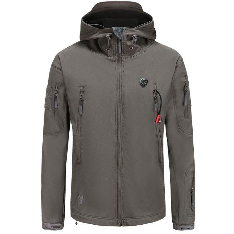 Smart Heated Jacket And Warm-keeping Coat Hooded Fleece-lined - Here2Save
