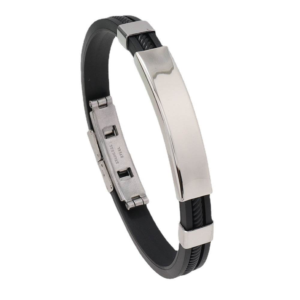 Titanium Steel Silicone Bracelet Stainless Steel - Here2Save