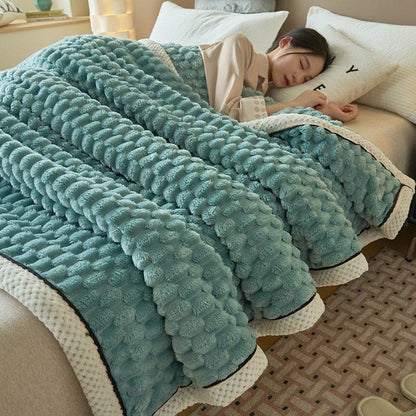 Coral Flannel Winter Thicken Thermal Cover Blanket - Here2Save