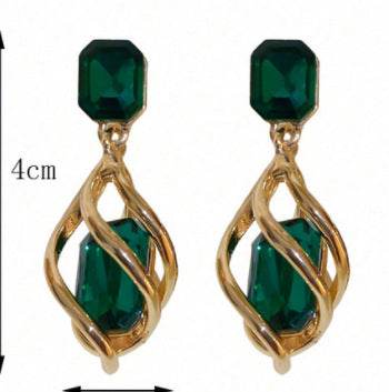 Retro Creative Fashion Emerald Women's Stud Earrings - Here2Save