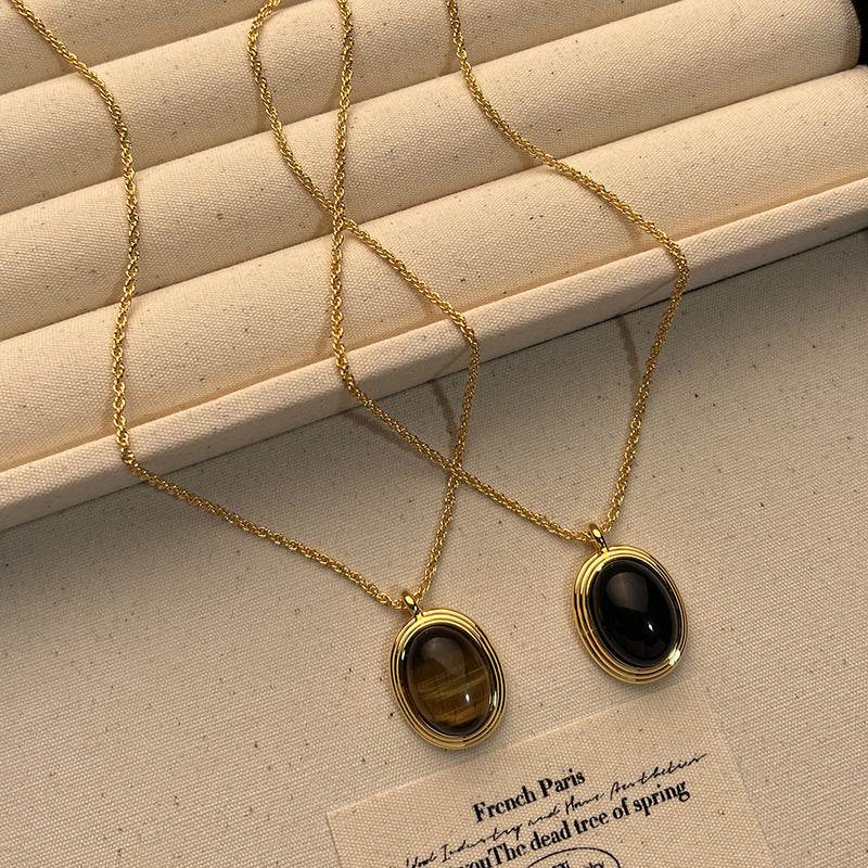 Tiger Eye Necklace Retro Minority - Here2Save