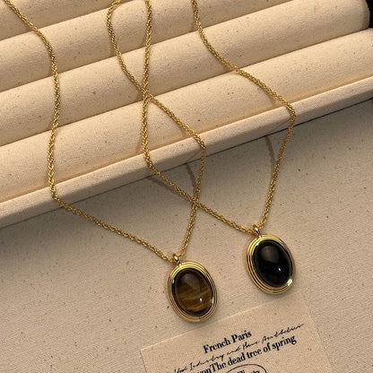 Tiger Eye Necklace Retro Minority - Here2Save