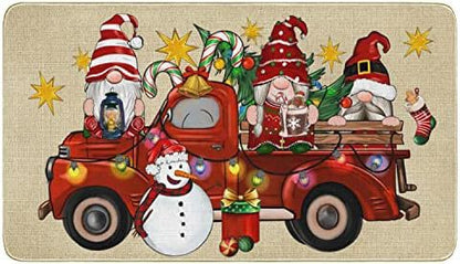 Country Striped Christmas Decorative Floor Mat