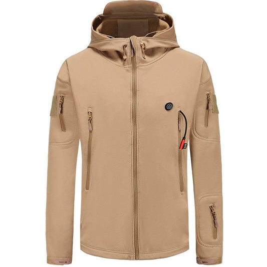 Smart Heated Jacket And Warm-keeping Coat Hooded Fleece-lined - Here2Save