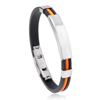 Titanium Steel Silicone Bracelet Stainless Steel - Here2Save