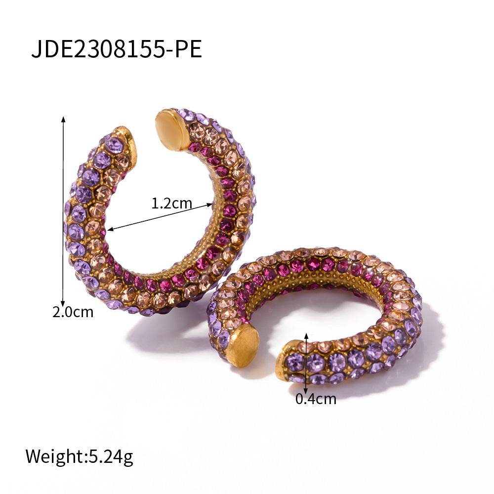 Stainless Steel Diamond Ear Clip Creative - Here2Save