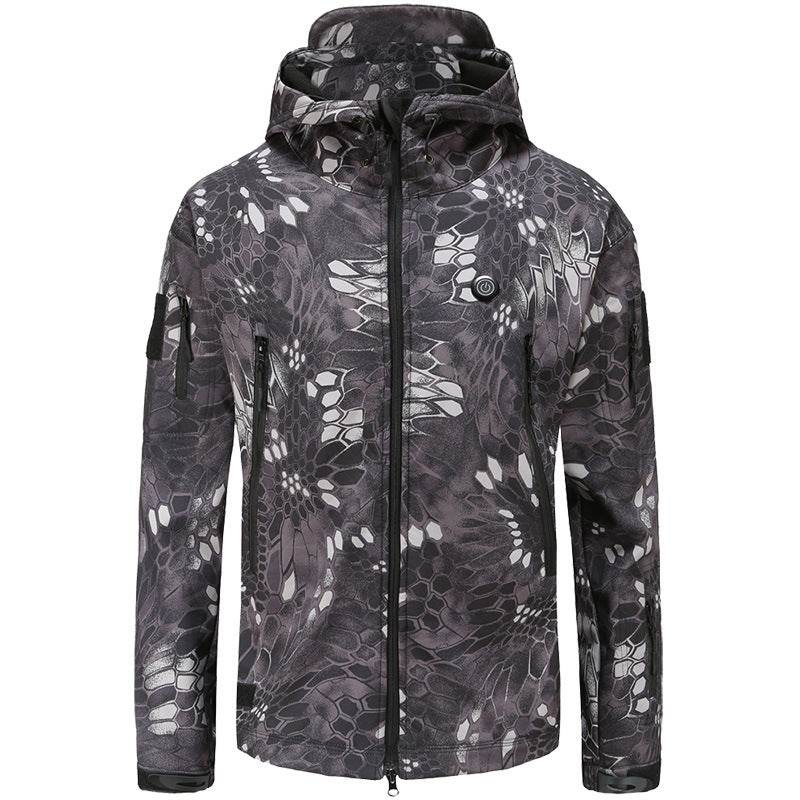 Smart Heated Jacket And Warm-keeping Coat Hooded Fleece-lined - Here2Save