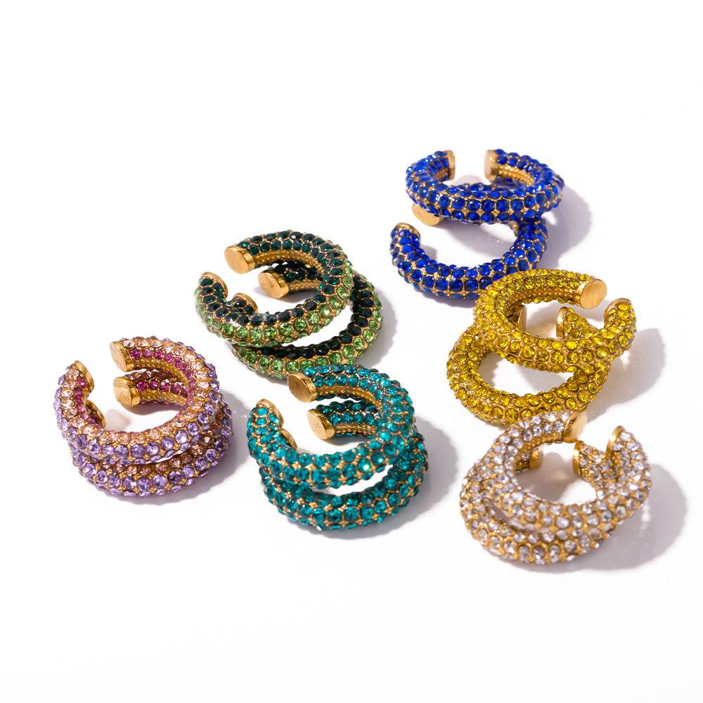 Stainless Steel Diamond Ear Clip Creative - Here2Save