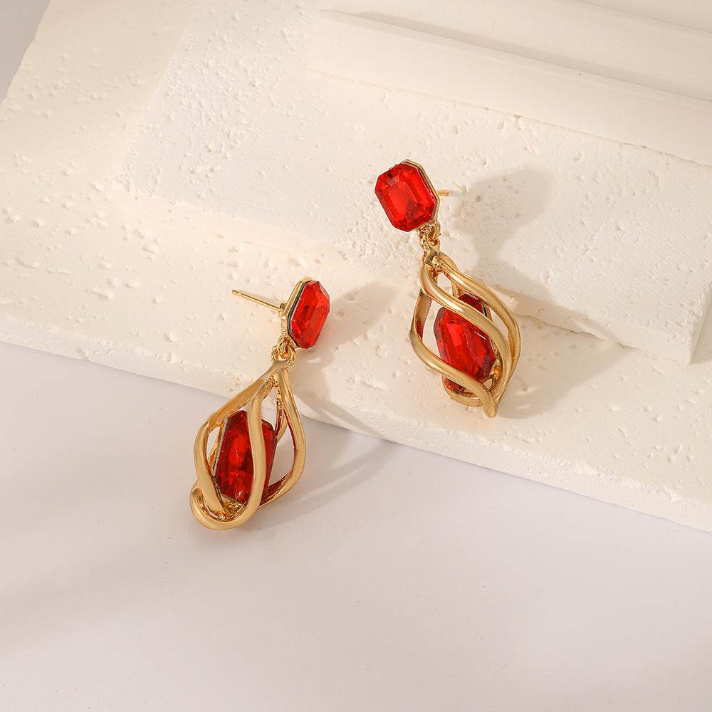Retro Creative Fashion Emerald Women's Stud Earrings - Here2Save