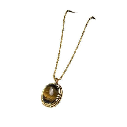 Tiger Eye Necklace Retro Minority - Here2Save