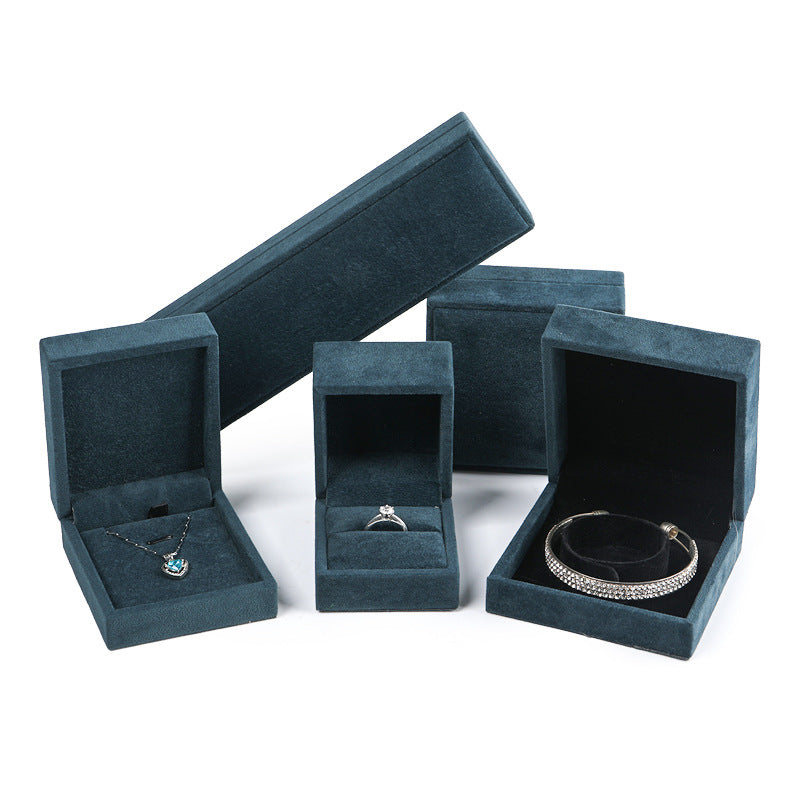 Brushed PU Leather Jewelry Box Ring Necklace Bracelet Earrings Box