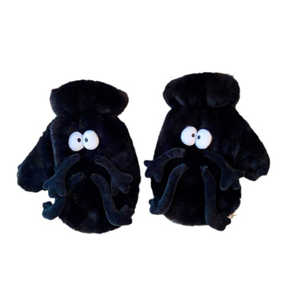 Women's Gloves Funny Cute Warm With Velvet