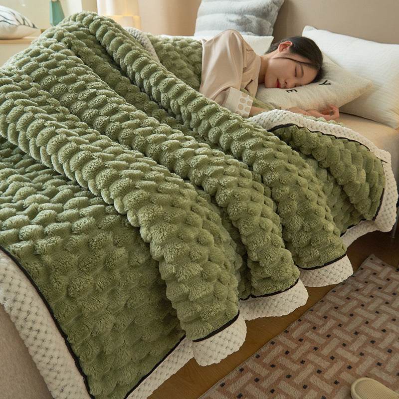 Coral Flannel Winter Thicken Thermal Cover Blanket - Here2Save