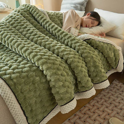 Coral Flannel Winter Thicken Thermal Cover Blanket - Here2Save