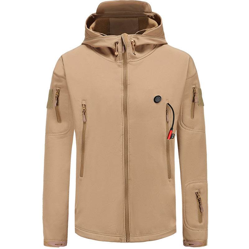 Smart Heated Jacket And Warm-keeping Coat Hooded Fleece-lined - Here2Save