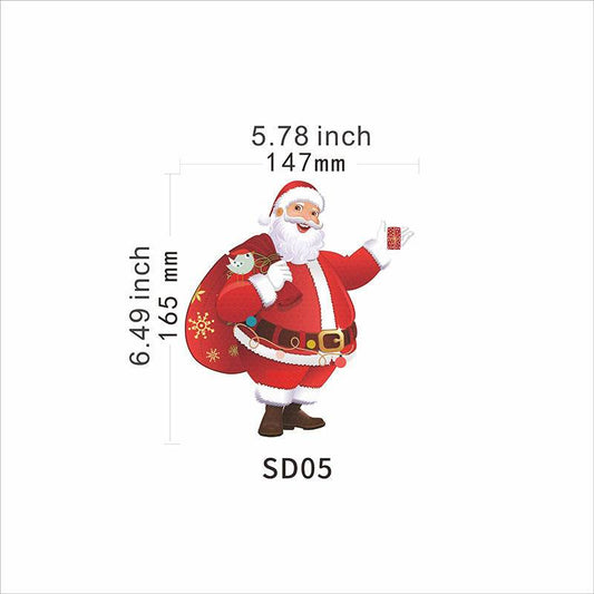 Santa Claus Magnetic Reflective Bulb Sticker - Here2Save