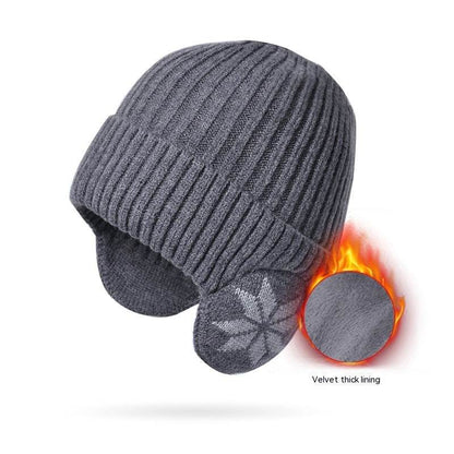 Thermal Knitting Woolen Cap Men's Fleece-lined Thickened Winter Trending Products - Here2Save