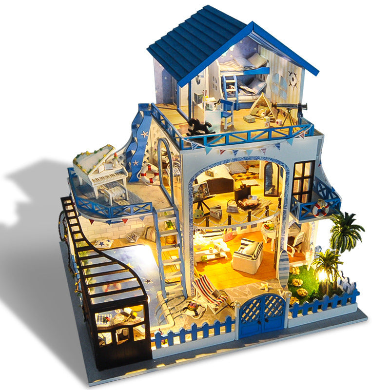 Re-encounter The Sea Of Love Villa Model Small House Hand-assembled Model