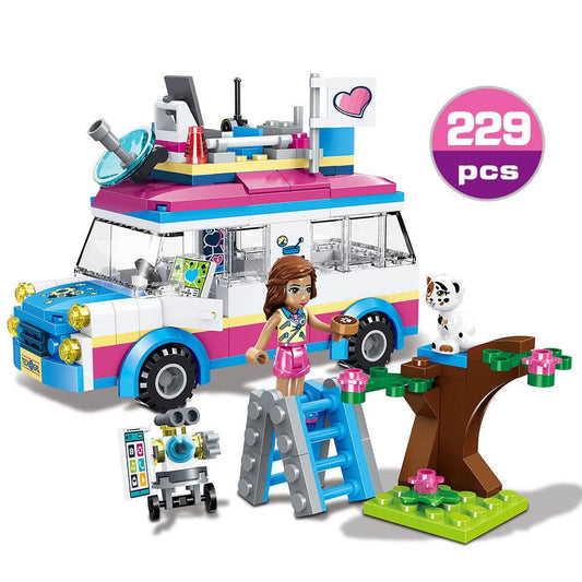 Play House Girl Princess Creative Assembling Small Particles Building Blocks Camper Educational Toys - Here2Save