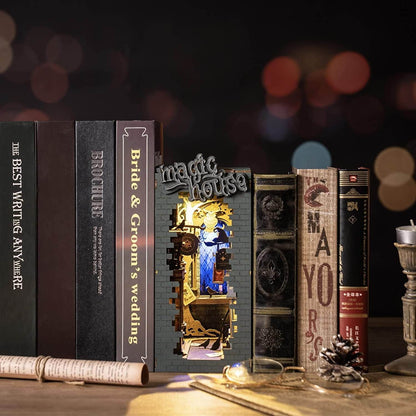 Robotime Rolife Book Nooks Series Stories In Books 4 Kinds DIY Wooden Miniature House Furniture Sakura Densya TGB01 Dropshipping - Here2Save