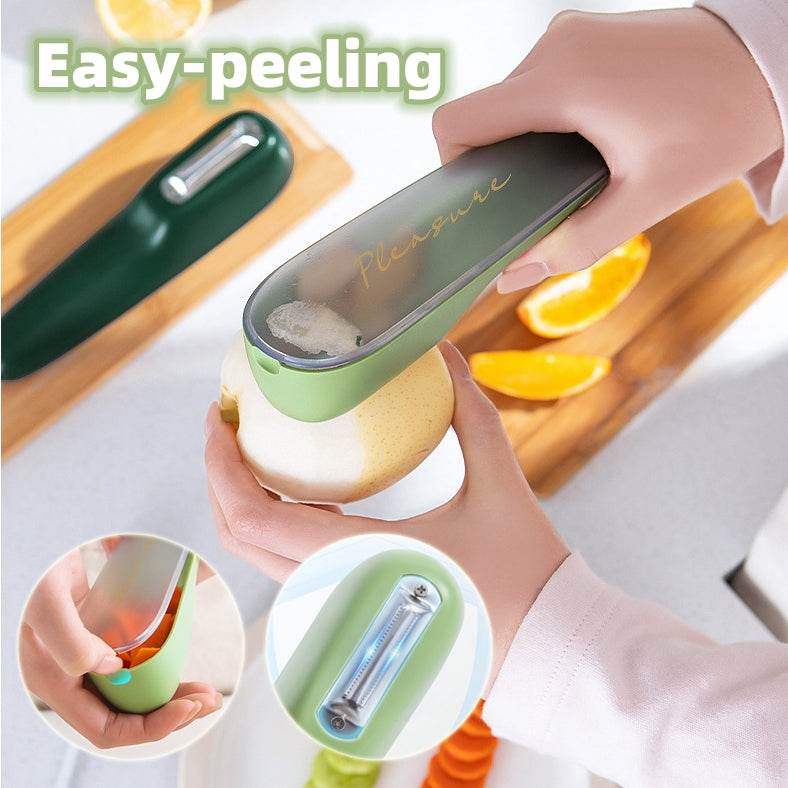 Storage Type Peeling Knife Potato Cucumber Peeler With Storage Tube Apple Fruit Vegetable Scratcher Household Kitchen Gadge - Here2Save