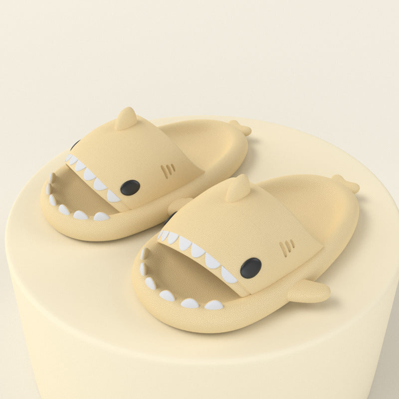 Adult's Slippers Indoor Outdoor Funny Shark Cartoon - Here2Save