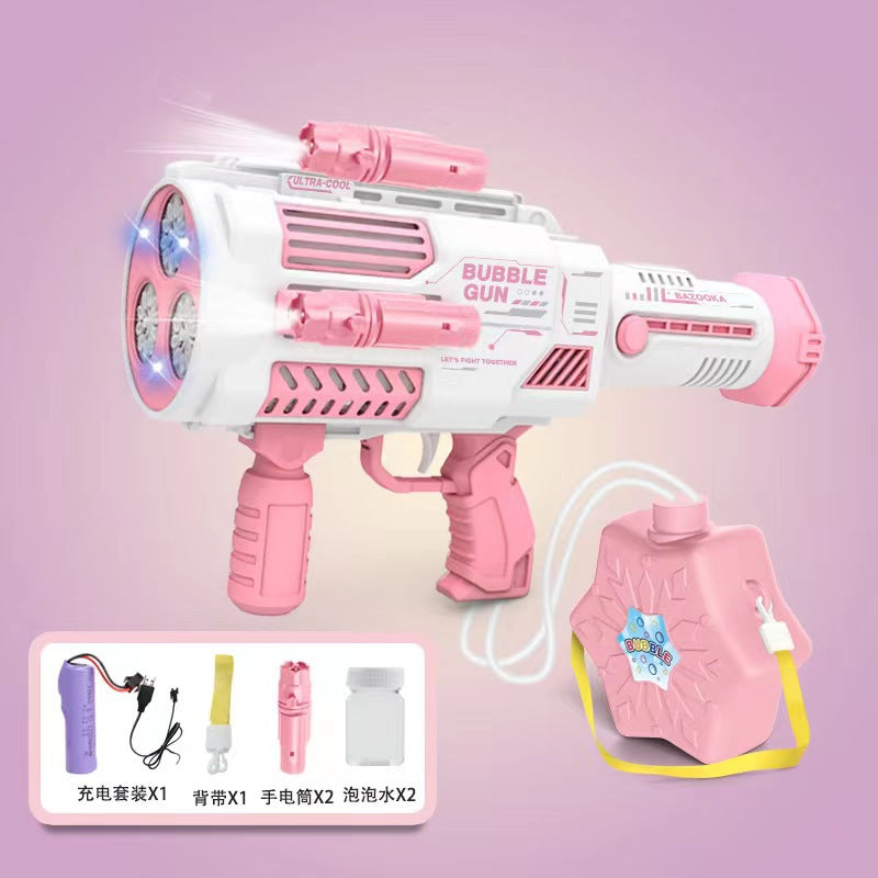 Bubbles Gun Kids Toy Rocket Soap Bubble Machine Guns Automatic Blower Portable Pomperos Toy For Children Gift - Here2Save