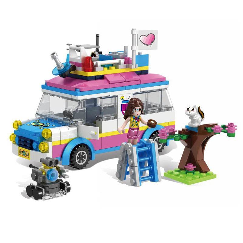 Play House Girl Princess Creative Assembling Small Particles Building Blocks Camper Educational Toys - Here2Save