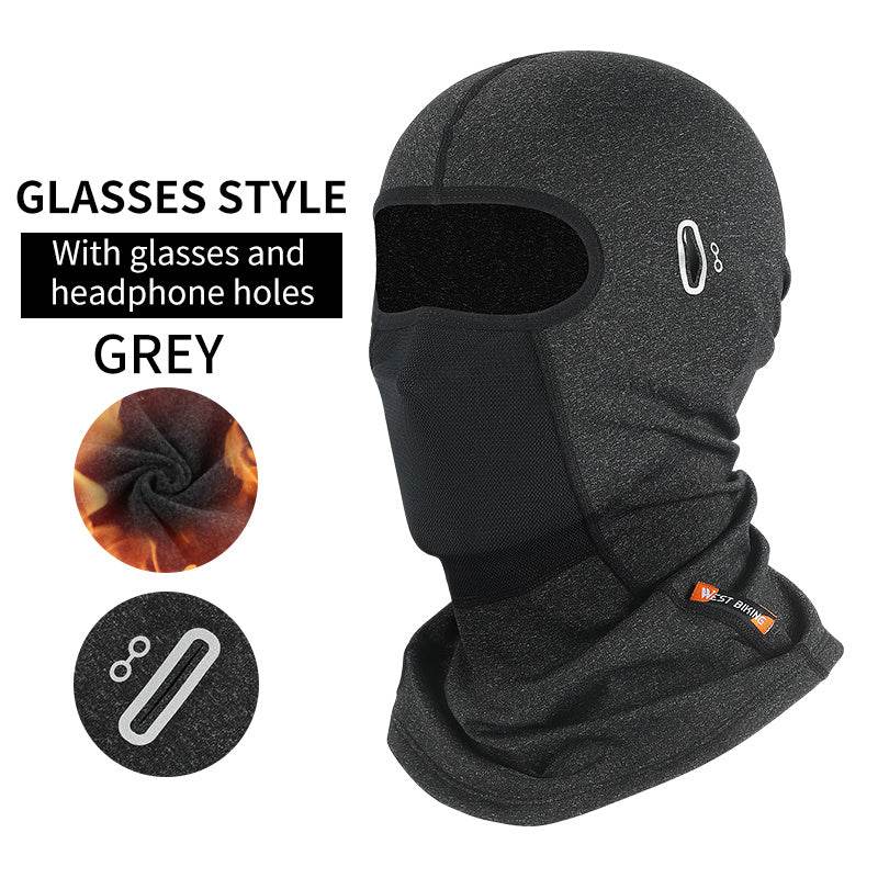 Ski Fleece With Glasses Hole Motorcycle Headgear Bicycle Mask - Here2Save