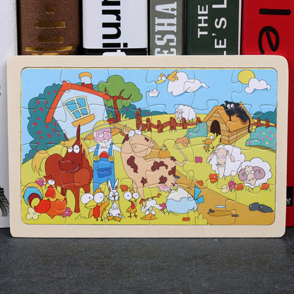 Cartoon Pictures 24 Pieces Of Wooden Jigsaw Puzzle