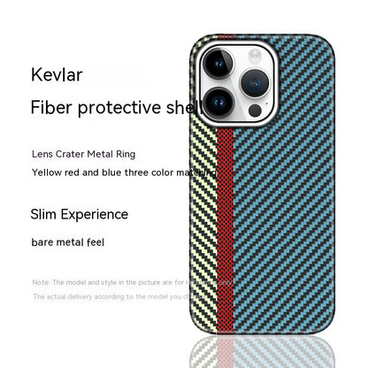 Funda protectora de fibra de carbono para teléfono móvil Kevlar