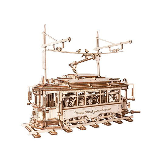 Rokr Classic City Tram 3D rompecabezas de madera LK801 juguetes de construcción rompecabezas para regalo de Navidad