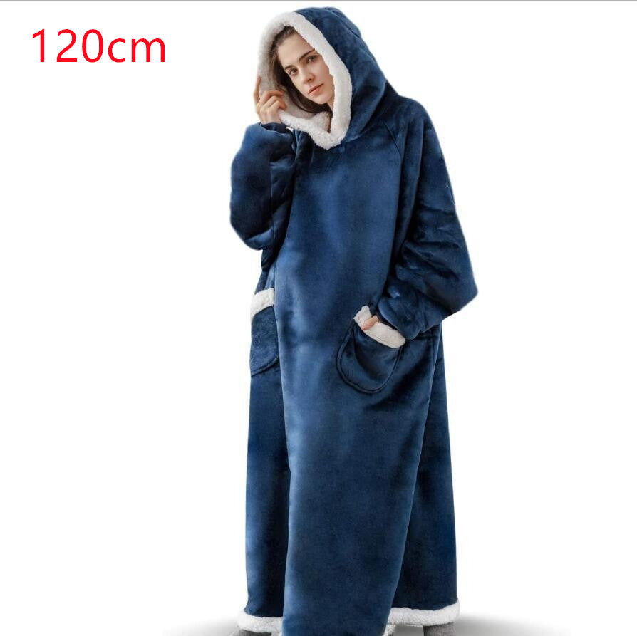 Winter TV Hoodie Blanket Winter Warm Home Clothes Women Men Oversized Pullover With Pockets - Here2Save