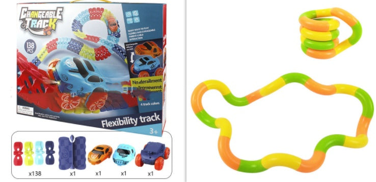 Variety Of Flexible Assembling Electric Light Rail Toy Car