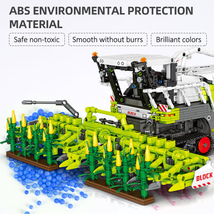 Rompecabezas de cosechadora de maíz de granja, juguetes de bloques de construcción para niños
