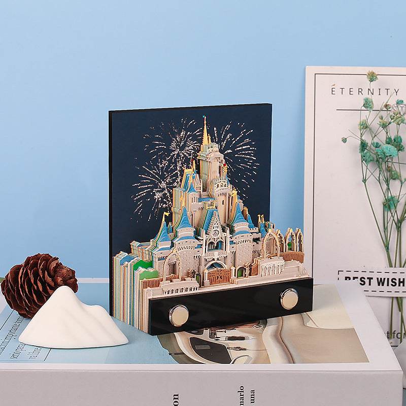 Three-dimensional Note Paper Carving Model Fairy Tale Castle Art - Here2Save