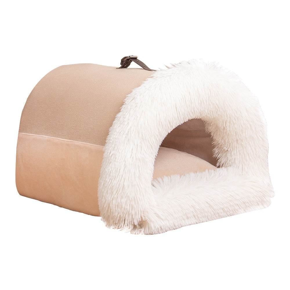 New Splice Portable Pet Nest Portable Autumn And Winter Warm Dog Nest Moisture-proof Long Fur Cat Nest Cross Border Pet Nest - Here2Save