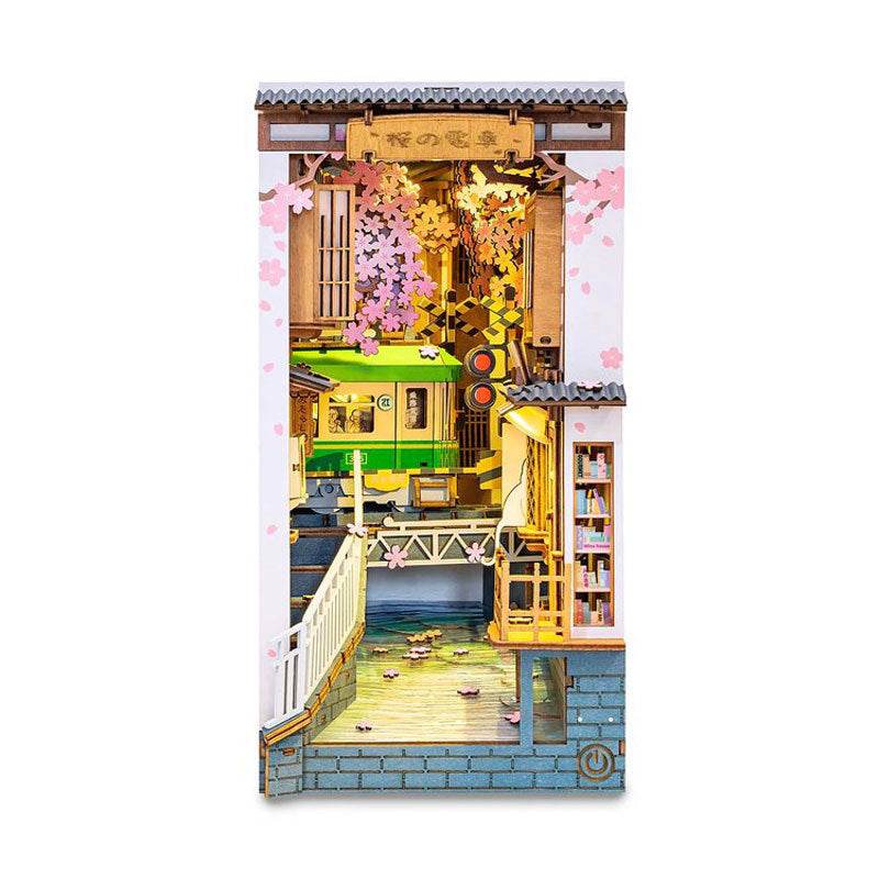Robotime Rolife Book Nooks Series Stories In Books 4 Kinds DIY Wooden Miniature House Furniture Sakura Densya TGB01 Dropshipping - Here2Save