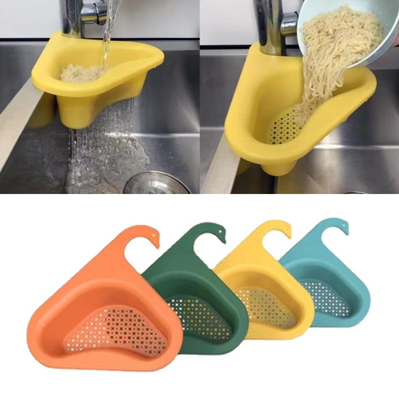 Fregadero doméstico, filtro colgante de frutas y verduras, escurridor de agua para cocina, escurridor de cisne con separación de ropa seca y húmeda