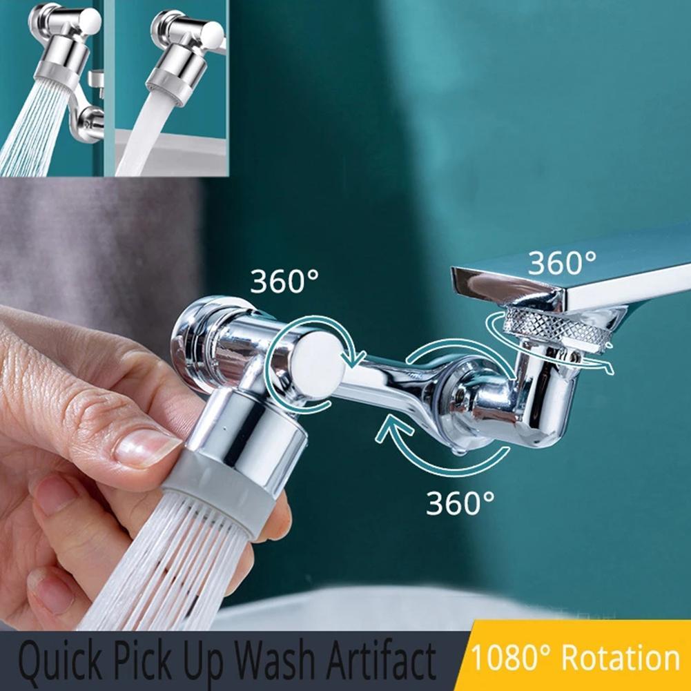 Universal 1080 Swivel Faucet Aerator Multifunction Faucet Extender Universal Swivel Splash Resistant Shower - Here2Save