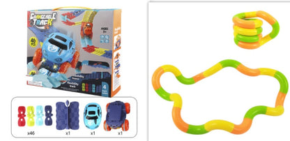 Variety Of Flexible Assembling Electric Light Rail Toy Car