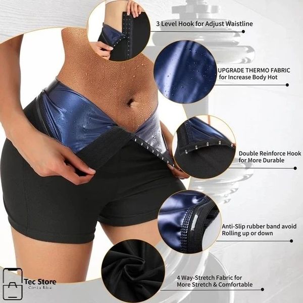 Slimming Pants Waist Trainer Shapewear Tummy Hot Thermo Sweat Leggings Fitness Workout Sweat Sauna Pants Body Shaper - Here2Save