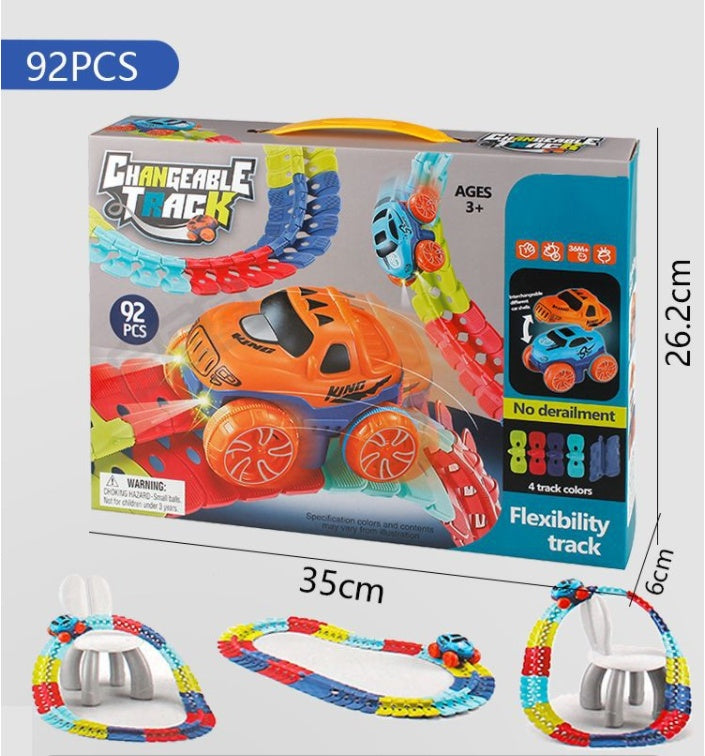 Variety Of Flexible Assembling Electric Light Rail Toy Car