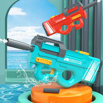 Nueva pistola de agua eléctrica P90, juguetes para niños de alta tecnología, piscina de playa al aire libre, pistola de agua de chorro de Gel de verano de gran capacidad para adultos