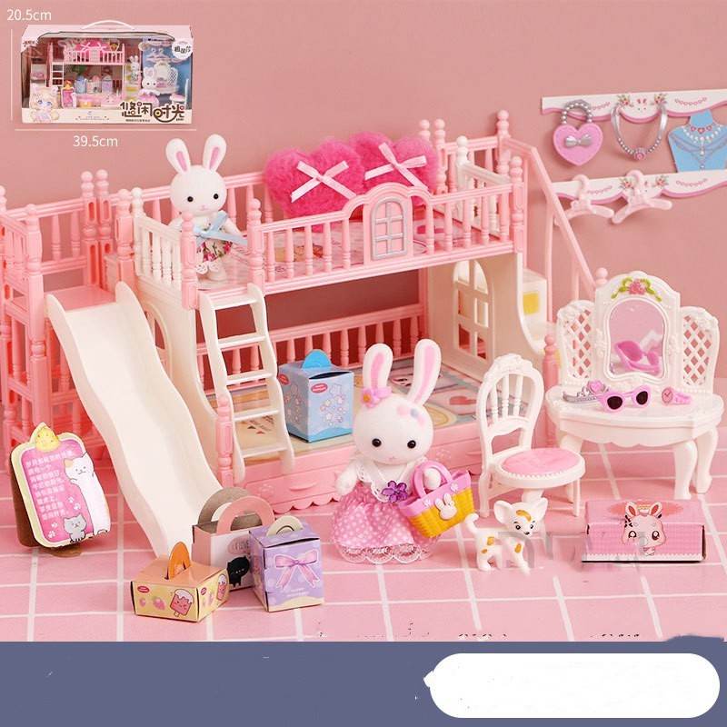 Bunny Bedroom Kitchen Girl Doll Cake Play House Children's Toys - Here2Save