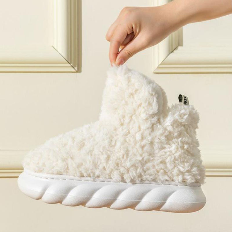 Winter Package Heeled Waterproof Home Indoor And Outdoor Wear Cute High Helper Cotton Slippers - Here2Save