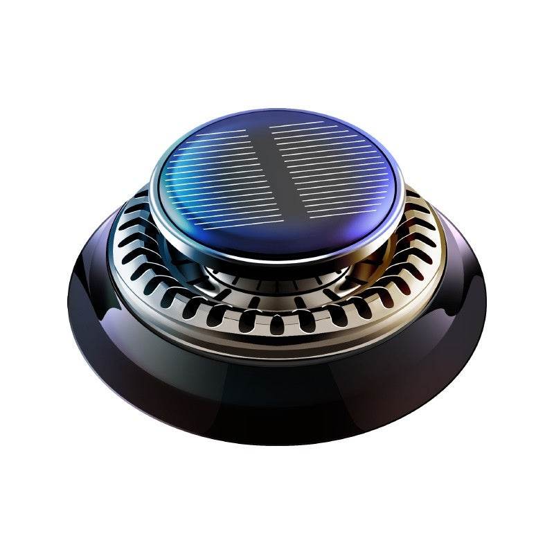 Portable Kinetic Car Air Freshener Solar Powered Double Ring Rotating Air Cleaner Perfume Fragrance Diffuser - Here2Save