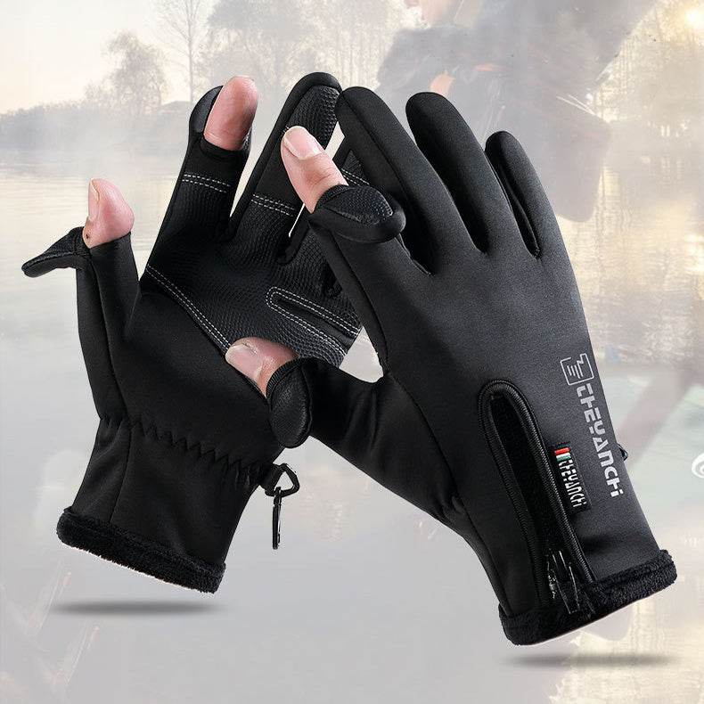 Opened-Finger Gloves Touchscreen Unisex Waterproof Windproof Warm Winter Gloves For Cycling Fishing Skiing - Here2Save