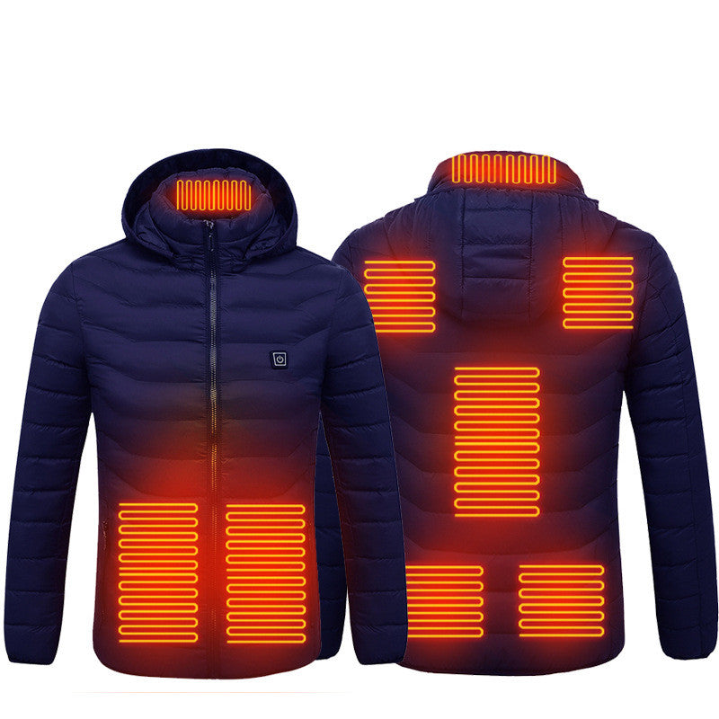 New Heated Jacket Coat USB Electric Jacket Cotton Coat Heater Thermal Clothing Heating Vest Men's Clothes Winter - Here2Save