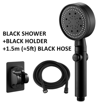 Shower Bath Shower Head Pressurized Large Water Output - Here2Save